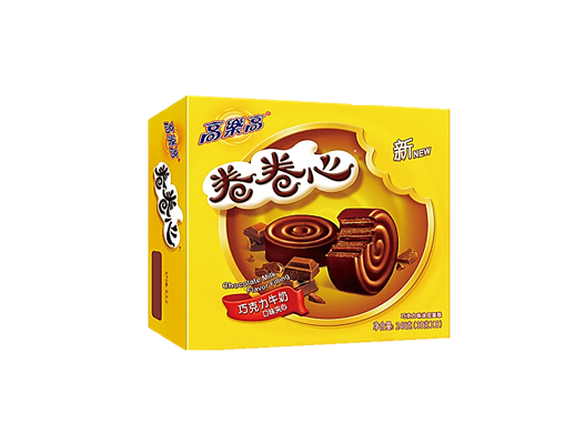 GLG03 - 高乐高卷卷心巧克力牛奶夹心 chocolate soft biscuit (milk and chocolate flavour) (28g x 8) x 12