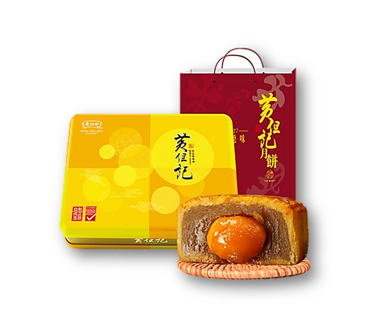 HDJ02 - 黃但記蛋黃純白蓮蓉月餅禮盒 WDK White lotus seed paste mooncake with salted yolk (125g x 4) x 10