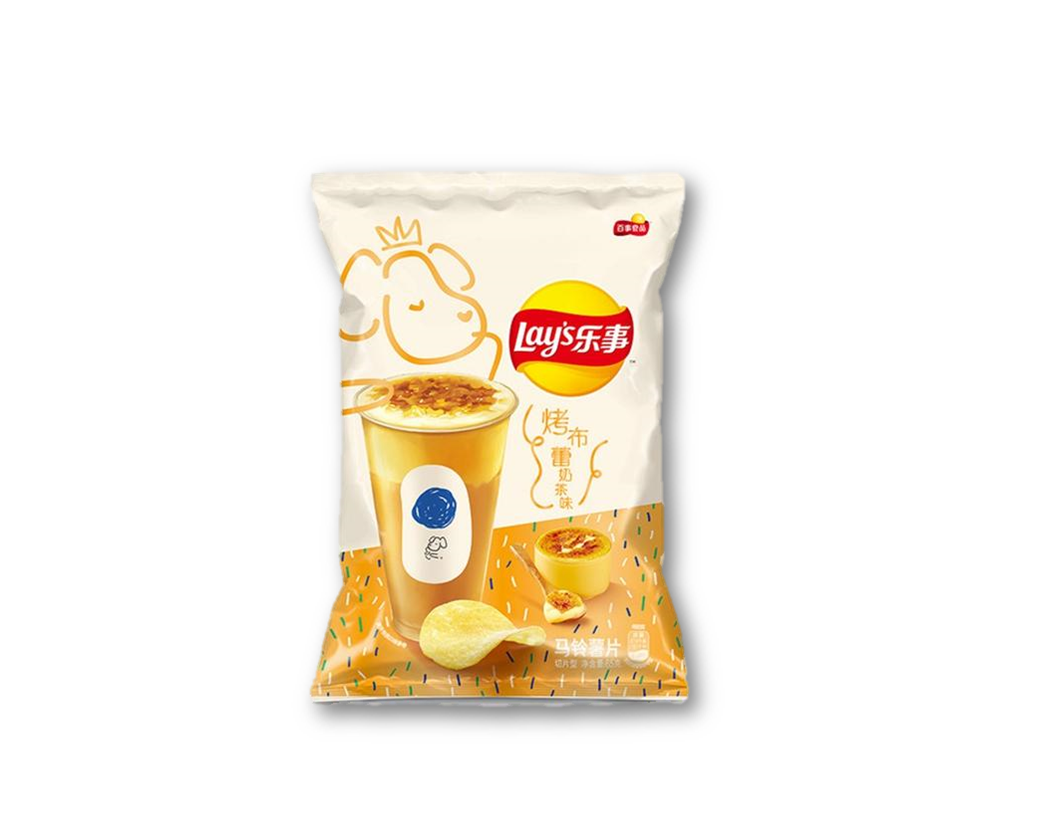 LS01 - 乐事薯片烤布雷奶茶味 Lays potato chips milk tea flavour 65g x 22