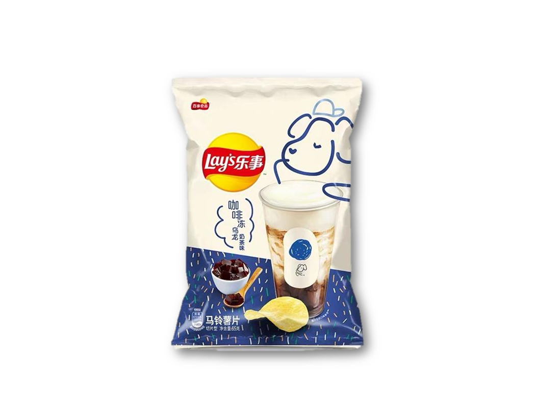 LS02 - 乐事薯片咖啡冻乌龙奶茶味 Lays potato chips milk tea flavour 65g x 22