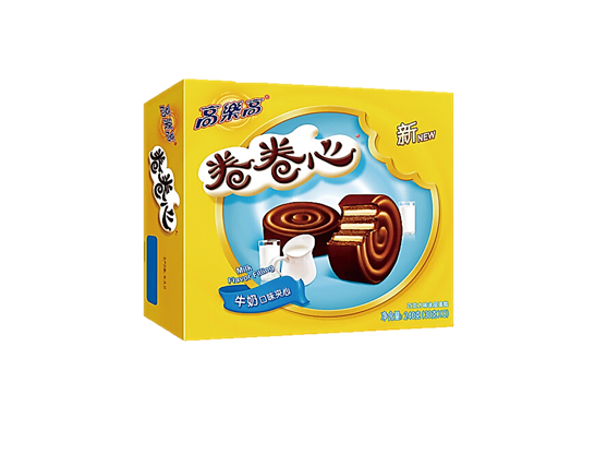 GLG02 - 高乐高卷卷心牛奶夹心 chocolate soft biscuit (milk flavour) (28g x 8) x 12