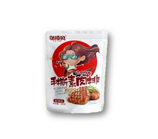 WLM26 - 邬辣妈手撕素肉排(香辣) WLM beancurd strips (spicy) 188g x 30