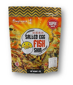 FG02 - Fragrance牌咸蛋黄鱼皮(麻辣) salted egg fish skin (spicy) 70g x 24