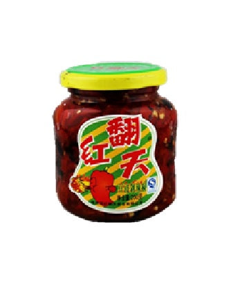 HFT06-红翻天豆豉剁辣酱 HFT black bean sauce chilli paste 200g x 24