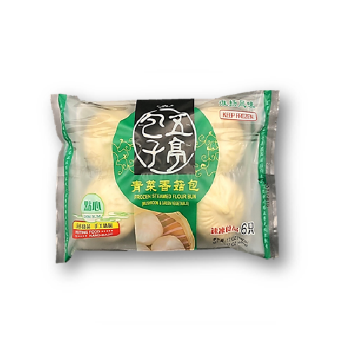 SF16 - 扬州五亭香菇青菜包 Frozen Mushroom & Green Vegetable Bun (80g x 6) x 20