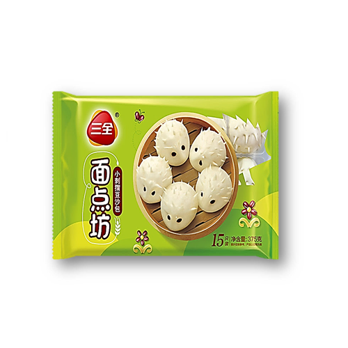 SQ10 - 三全小刺猬豆沙包 Frozen Hedgehog shaped Sweet Red Bean Paste Bun 375g x 16