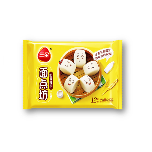 SQ16 - 三全奶香馒头 Frozen Steamed Bun with milk flavour 300g x 24