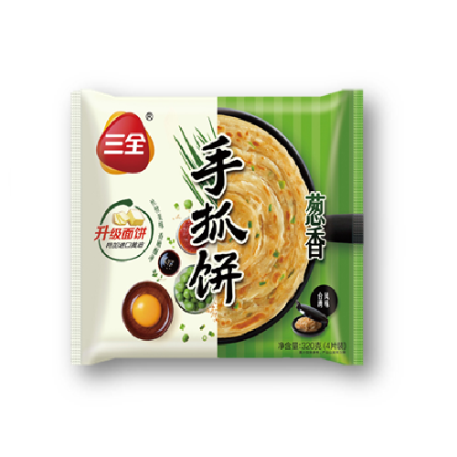 SQ20 - 三全葱香千丝抓饼 Frozen Pancake with Green Onions 320g x 16