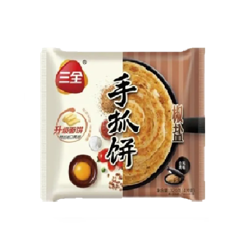 SQ35 - 三全椒盐千丝抓饼 Frozen Pancake with Pepper Salt 320g x 16